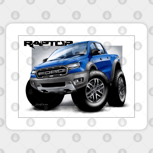 Ford Ranger Raptor Sticker by stefansautoart